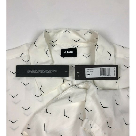 Hudson Camp Collar Printed Short Sleeve Button Up - Picture 9 of 11